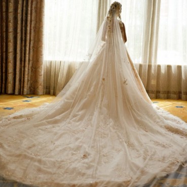 French main wedding dress 2021 new spring and summer champagne bride long paragraph big tail tube top princess dream retro