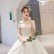 The main wedding dress 2021 new bride one-shoulder trailing dreamy and elegant French style light forest super fairy Hepburn female is thin