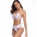 Hot selling European and American hot models cherry print three-point bikini sexy small chest open back swimsuit women in stock