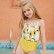 Europe and the United States new girls sling swimsuit bikini conservative children's print blocking split swimsuit