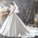 Satin wedding dress 2021 new bride one shoulder simple Hepburn was thin female little man Sen super fairy trailing winter