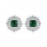 Bi芰 new copper inlaid zircon women's earrings Korean fashion style earrings