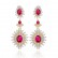 European and American fashion rainy night flower earrings AAA zircon exaggerated atmosphere dinner earrings bridal jewelry