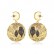 Owl Korean version of the new gold copper inlaid zircon earrings six-pointed star sweet temperament female earrings