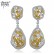 Qingge Manwu Earrings AAA Zircon Inlaid European and American Fashion Atmospheric Earrings Manufacturers Wholesale Gift Women