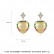 Boudoir temperament women's new gold-plated heart-shaped earrings Korean fashion simple earrings