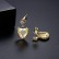 Boudoir temperament women's new gold-plated heart-shaped earrings Korean fashion simple earrings
