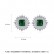 Bi芰 new copper inlaid zircon women's earrings Korean fashion style earrings