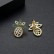 Pineapple Stud Earrings Fashion Temperament Short Hair Women's Fruit Earrings Gold Plated Zirconium Earrings