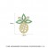 Pineapple Stud Earrings Fashion Temperament Short Hair Women's Fruit Earrings Gold Plated Zirconium Earrings
