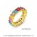 Caiyi rings European and American fashion ladies color copper inlaid zirconium ring ring manufacturers wholesale gifts