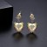Boudoir temperament women's new gold-plated heart-shaped earrings Korean fashion simple earrings