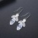 Light leaf winter sweet Korean copper inlaid zircon earrings, personalized fashion pearl female earrings factory wholesale