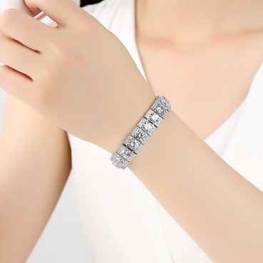 Roman bracelet, copper inlaid 3A zircon, Korean bracelet manufacturer wholesale, ladies bracelet, jewelry gift wholesale
