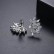 Donghui women's Korean style popular copper inlaid zircon earrings, creative fashion temperament earrings factory wholesale