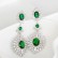 European and American fashion rainy night flower earrings AAA zircon exaggerated atmosphere dinner earrings bridal jewelry
