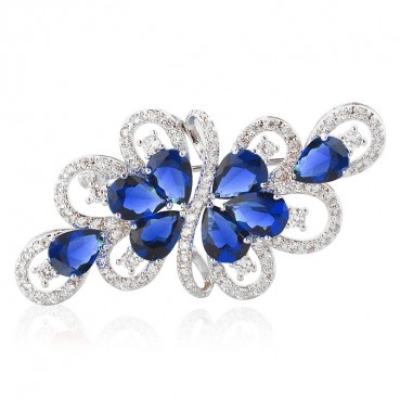 Brooch Fashion Women's Copper Inlaid 3A Zircon Inlaid Women's Brooch Platinum Plated Jewelry Gifts