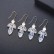 Light leaf winter sweet Korean copper inlaid zircon earrings, personalized fashion pearl female earrings factory wholesale