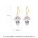 Light leaf winter sweet Korean copper inlaid zircon earrings, personalized fashion pearl female earrings factory wholesale