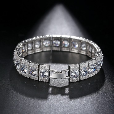 Roman bracelet, copper inlaid 3A zircon, Korean bracelet manufacturer wholesale, ladies bracelet, jewelry gift wholesale
