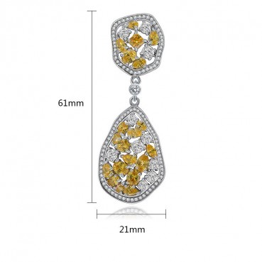 Qingge Manwu Earrings AAA Zircon Inlaid European and American Fashion Atmospheric Earrings Manufacturers Wholesale Gift Women