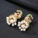 Phoenix earrings fashion personality European and American retro color zirconium female long pearl earrings wholesale earrings