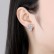 Qianye new European and American fashion copper inlaid zircon earrings women's sweet earrings factory wholesale