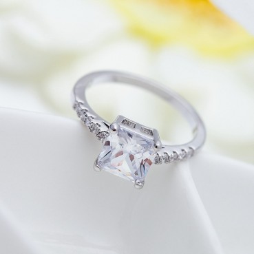 Selected ring 3A zircon double layer diamond ring 2-piece set electroplating real gold ring female Japanese and Korean simple accessories