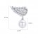 Feather Bead Earrings Platinum Plated Fashion AAA Zircon Wings Women's Pearl New Earrings