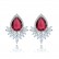 AAA gemstone earrings, hearts and arrows, small circle, fashionable European style earrings, women