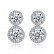 AAA zircon pavé inlaid earrings 18K white gold plating factory wholesale female