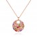 European and American flowers and moon round color simple necklace copper inlaid colorful zircon pendant necklace female necklace
