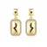 New style copper-inlaid zircon Korean women's earrings, stylish and stylish geometric earrings