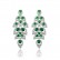 Platinum maple earrings, copper inlaid 3A zircon leaf-shaped bridal dinner earrings, factory wholesale earrings for women