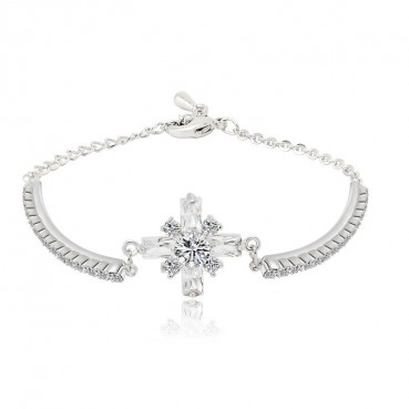 Snowflake claw chain bracelet AAA zircon fashion simple women's jewelry home wholesale female gifts
