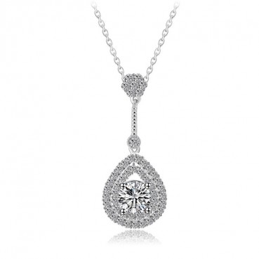 Sound of Nature Necklace Temperament Korean Copper Inlaid 3A Zircon Pendant Fashion Jewelry Necklace Ladies Manufacturer