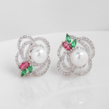 Korean style ferris wheel earrings, shell beads earrings, wholesale women's gifts