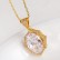 Egg-shaped copper inlaid 3A zircon irregular Korean pendant necklace women's jewelry manufacturers