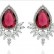 AAA gemstone earrings, hearts and arrows, small circle, fashionable European style earrings, women