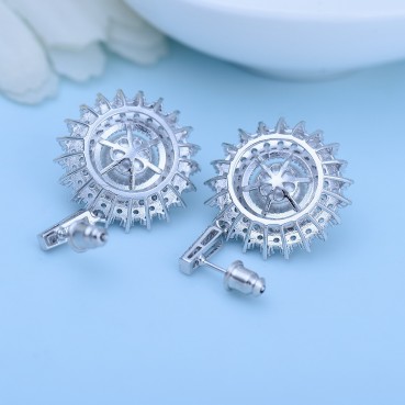 Copper Inlaid 3A Zircon Fashion Pearl Women's Earrings Wholesale Gifts