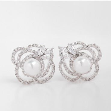 Korean style ferris wheel earrings, shell beads earrings, wholesale women's gifts