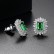 Rubik's cube earrings AAA zircon inlaid European and American atmosphere fashion square zircon earring gift female