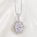 Egg-shaped copper inlaid 3A zircon irregular Korean pendant necklace women's jewelry manufacturers