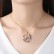 European and American flowers and moon round color simple necklace copper inlaid colorful zircon pendant necklace female necklace