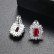 Rubik's cube earrings AAA zircon inlaid European and American atmosphere fashion square zircon earring gift female