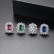 Rubik's cube earrings AAA zircon inlaid European and American atmosphere fashion square zircon earring gift female