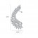 Pian Pian ear bone clip European and American fashion copper inlaid 3A zircon silver needle ear hook wholesale jewelry factory wholesale