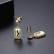 New style copper-inlaid zircon Korean women's earrings, stylish and stylish geometric earrings