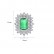 Rubik's cube earrings AAA zircon inlaid European and American atmosphere fashion square zircon earring gift female