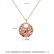 European and American flowers and moon round color simple necklace copper inlaid colorful zircon pendant necklace female necklace